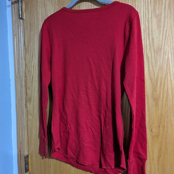 NWT Old Navy waffle red pj's pajama top - Picture 3 of 3